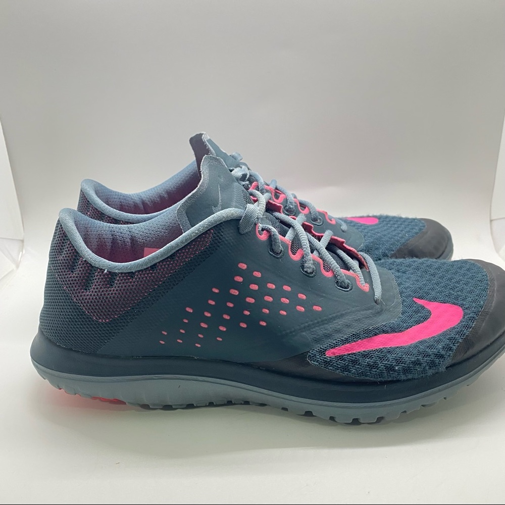 Nike FS Lite Run 2 Gray/Pink Running Shoes 684667-005 Womens Size 8.5 - Picture 2 of 11